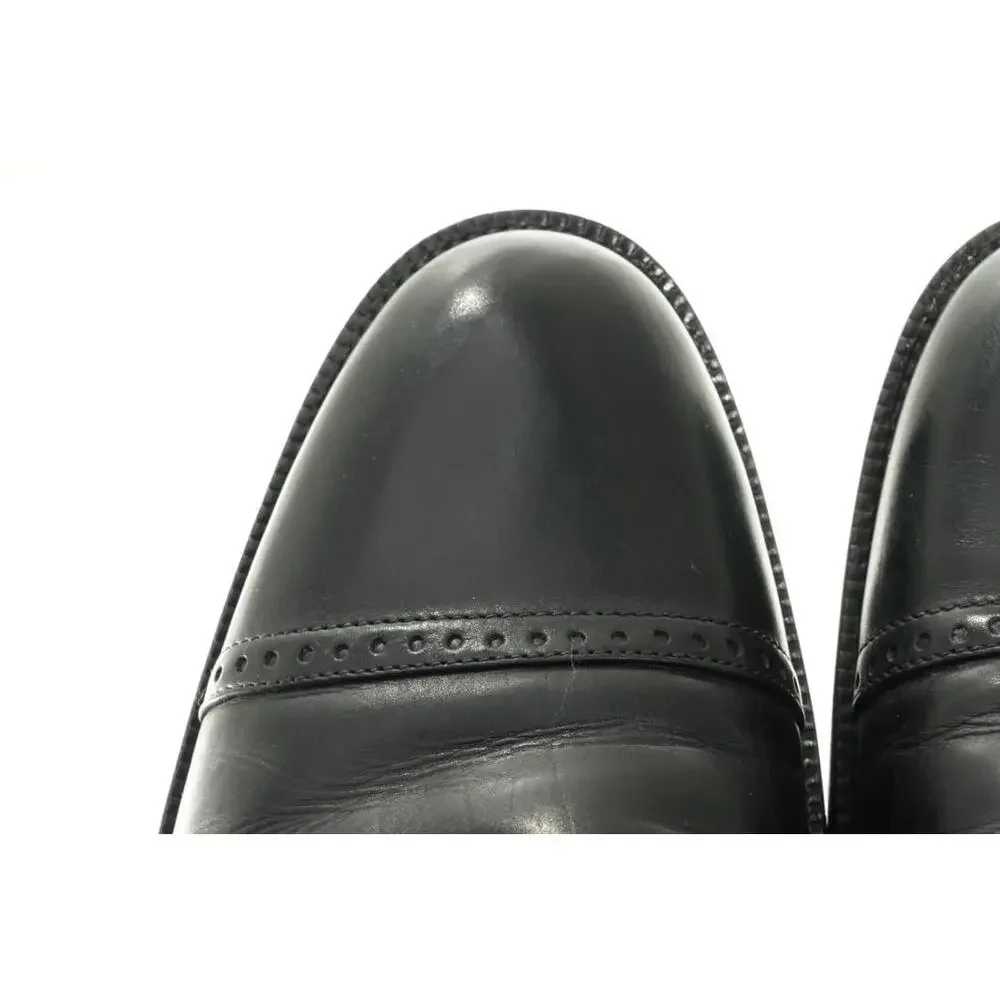 Johnston And Murphy Cap Toe Black Leather Oxfords Men's Sz 8.5M Shoes